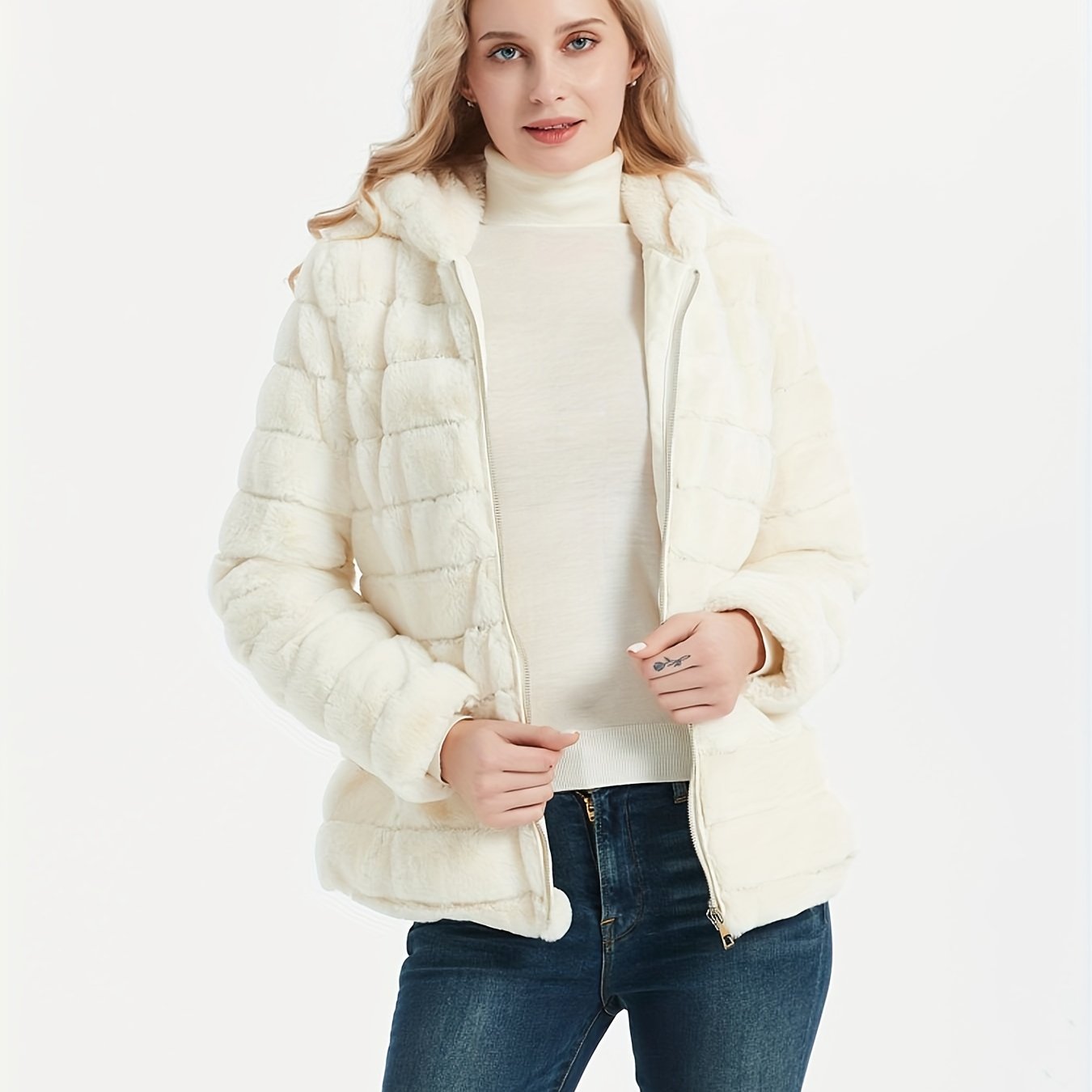 Elise | Stylish solid color teddy coat - 07/112024 1 - DYAVOR®