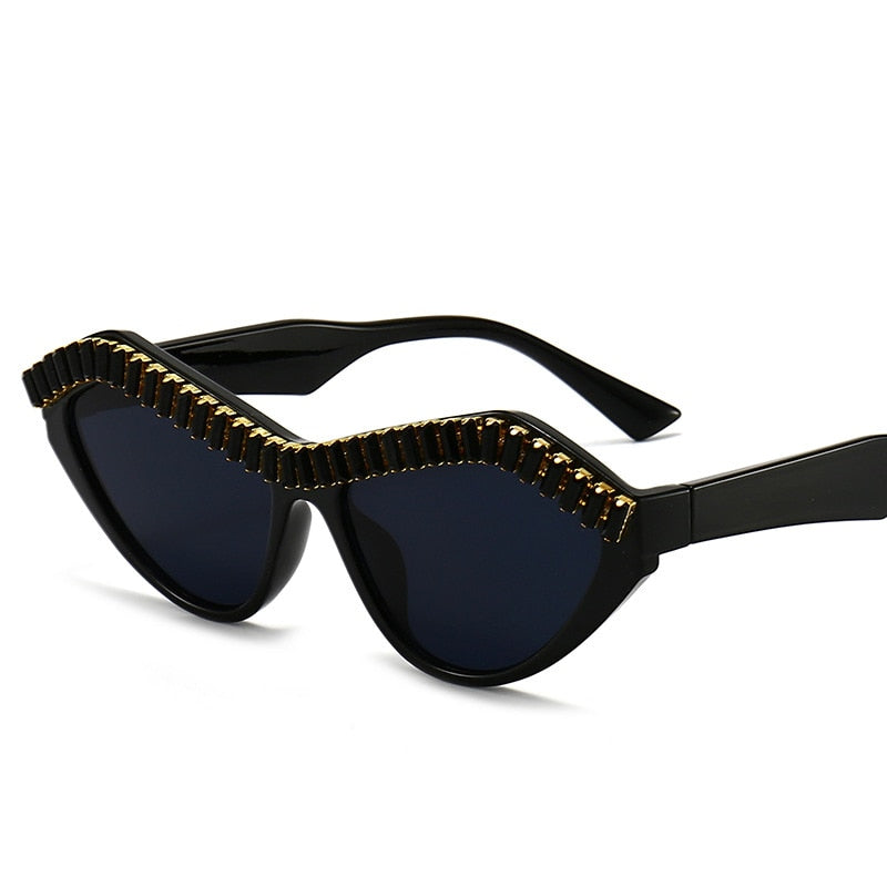 Women's Diamond Designer Rhinestone Bling Cat Eyes Sun Glasses - Women Sunglasses - DYAVOR®