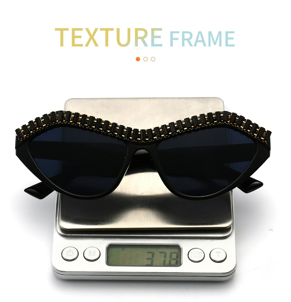 Women's Diamond Designer Rhinestone Bling Cat Eyes Sun Glasses - Women Sunglasses - DYAVOR®