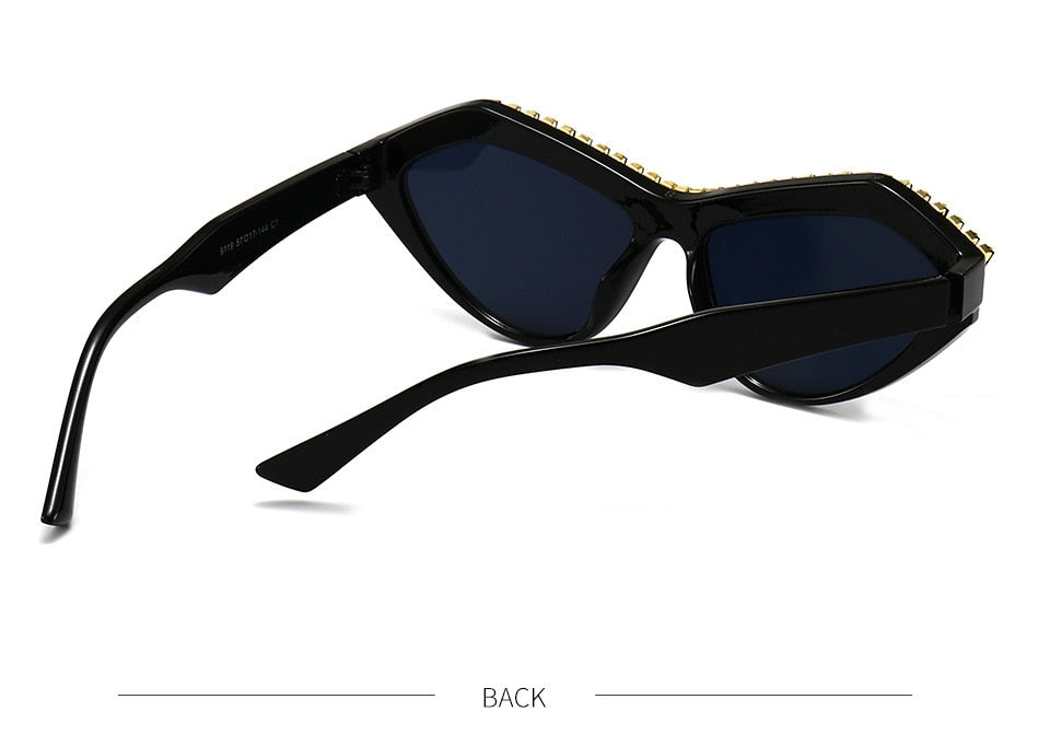 Women's Diamond Designer Rhinestone Bling Cat Eyes Sun Glasses - Women Sunglasses - DYAVOR®