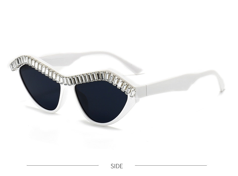 Women's Diamond Designer Rhinestone Bling Cat Eyes Sun Glasses - Women Sunglasses - DYAVOR®
