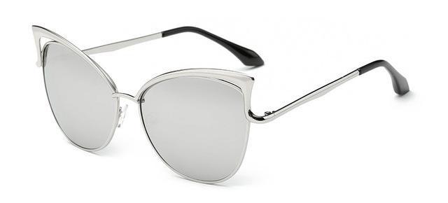 Cateye Flat Pantos Shape Rose Gold Metal Frame Unisex Sunglasses - Unisex Sunglasses - DYAVOR®