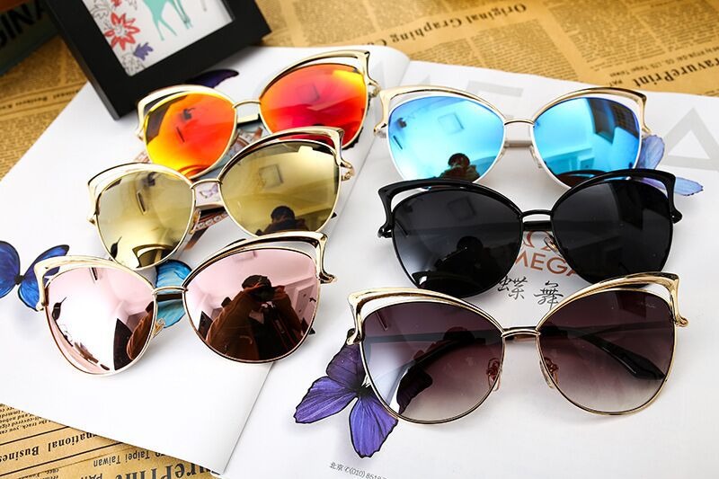 Cateye Flat Pantos Shape Rose Gold Metal Frame Unisex Sunglasses - Unisex Sunglasses - DYAVOR®