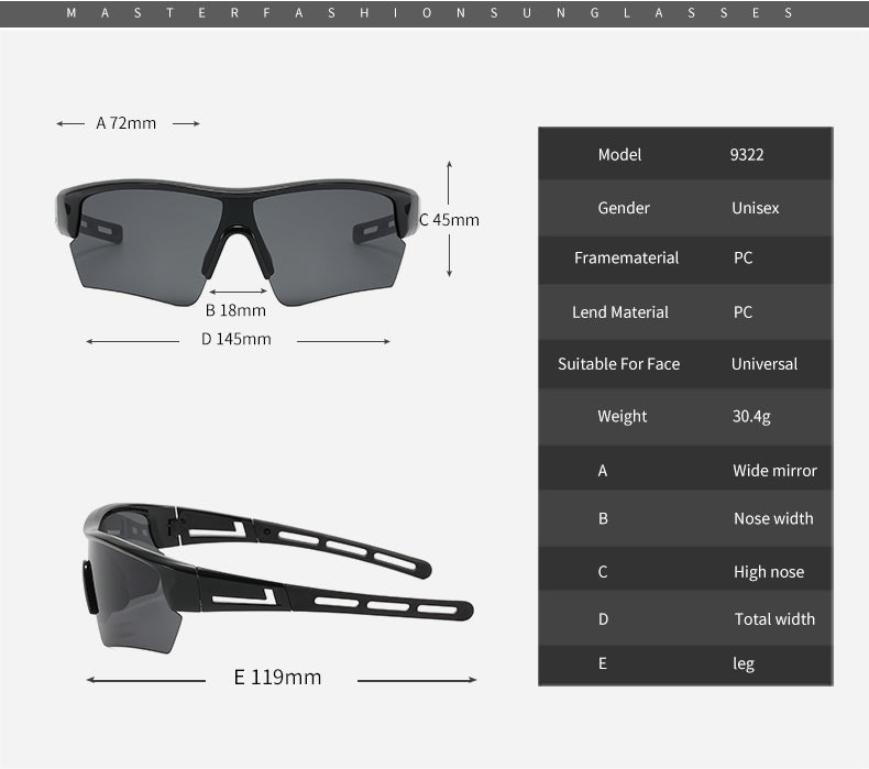 Unisex UV400 Polarized Safety Goggles Sunglasses for Cycling Sports - Unisex Sunglasses - DYAVOR®