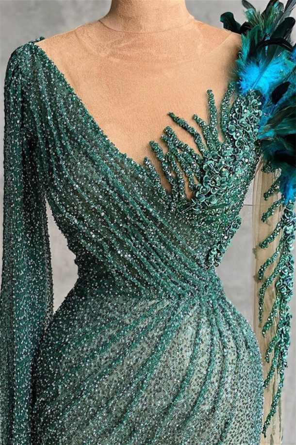 Designer evening dresses long with sleeves - Prom Dresses - DYAVOR®