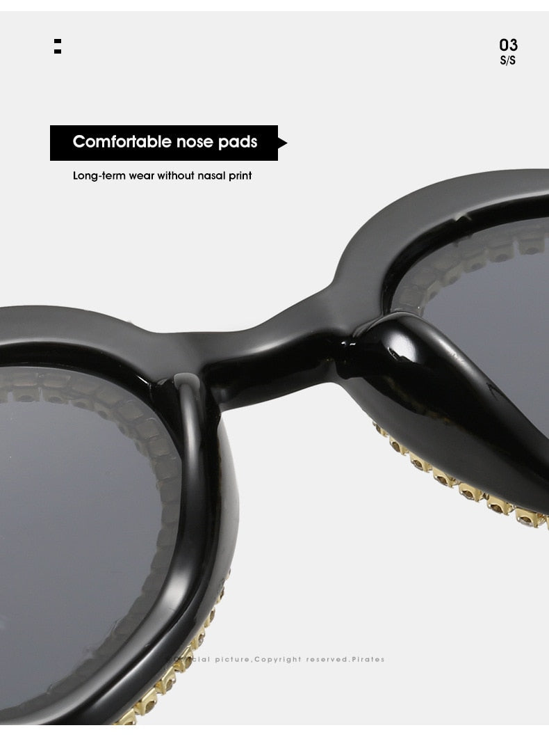 Women's Designer Heart Bling Crystal Diamond Luxury Eyewear Sunglasses - Women Sunglasses - DYAVOR®