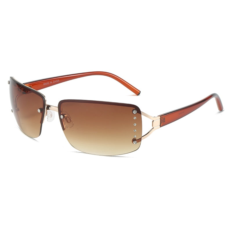 Gradient UV400 Rimless Punk Style Eyewear Sunglasses for Women - Women Sunglasses - DYAVOR®