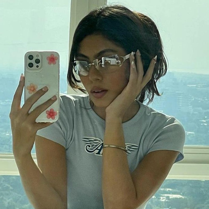 Gradient UV400 Rimless Punk Style Eyewear Sunglasses for Women - Women Sunglasses - DYAVOR®