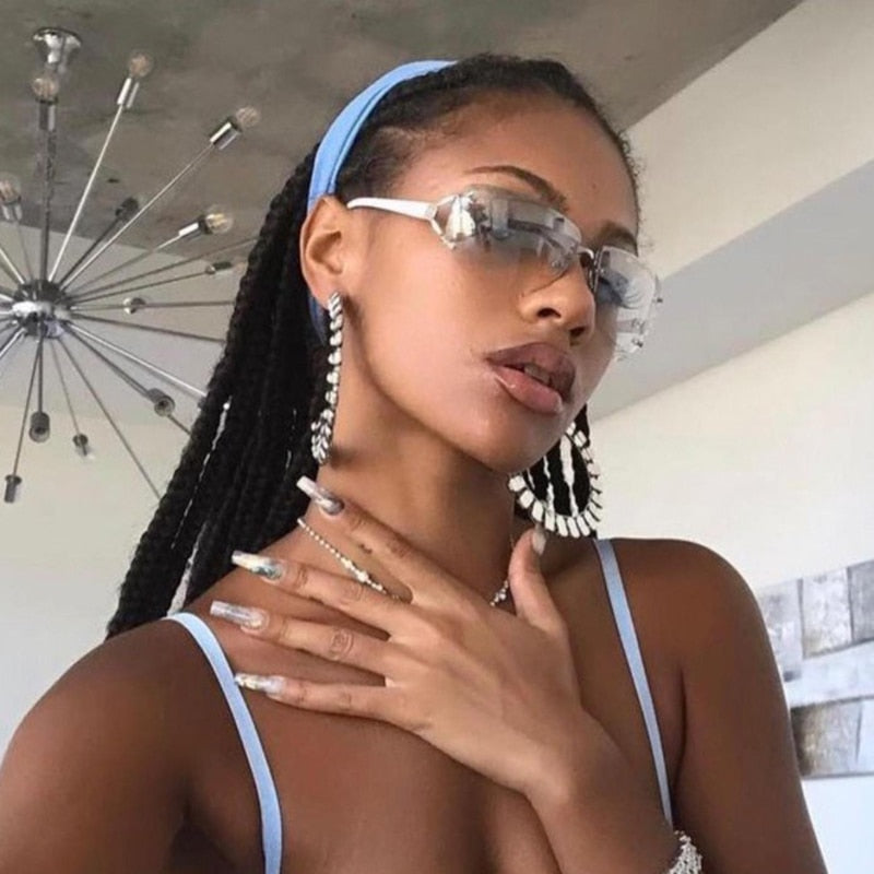 Gradient UV400 Rimless Punk Style Eyewear Sunglasses for Women - Women Sunglasses - DYAVOR®