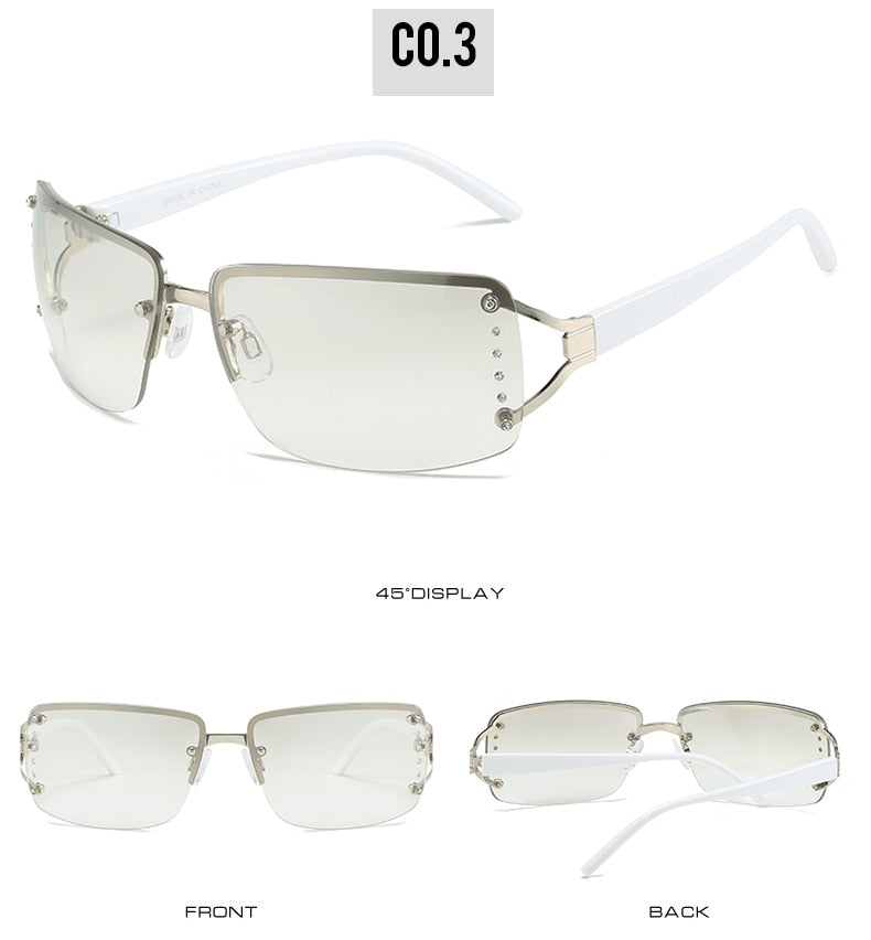 Gradient UV400 Rimless Punk Style Eyewear Sunglasses for Women - Women Sunglasses - DYAVOR®