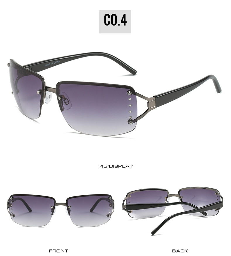 Gradient UV400 Rimless Punk Style Eyewear Sunglasses for Women - Women Sunglasses - DYAVOR®