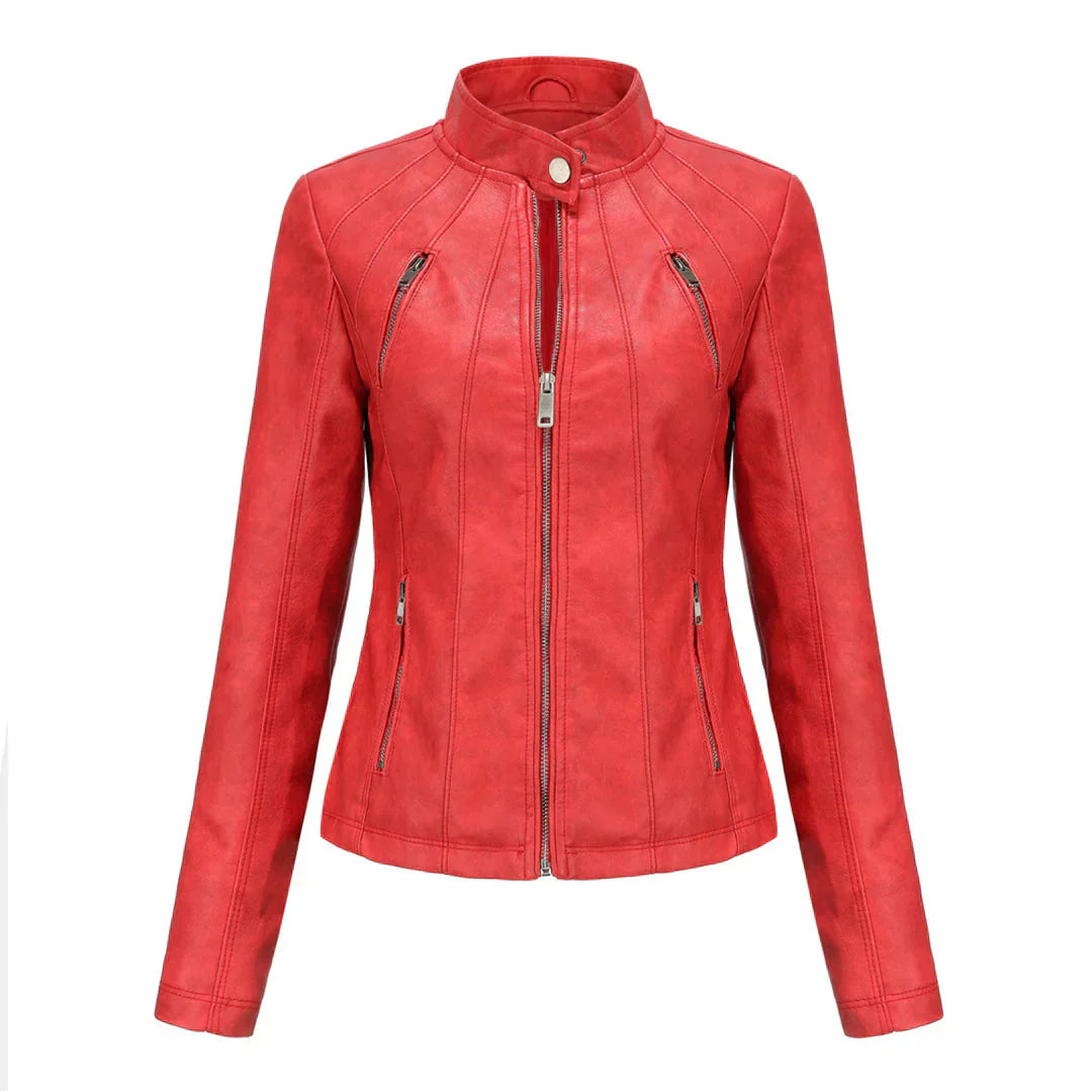 Adelija - stylish leather jacket - - DYAVOR®