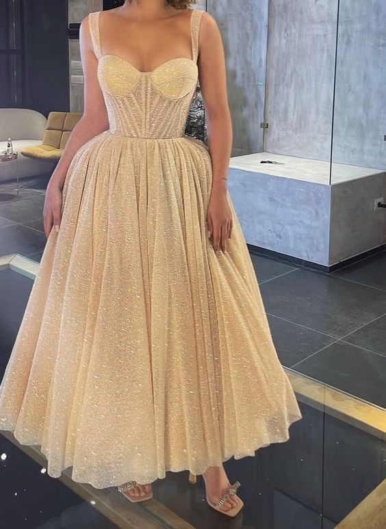 Makayla |A line Sweetheart Sparkling Tulle Homecoming Dress - Homecoming Dress - DYAVOR®