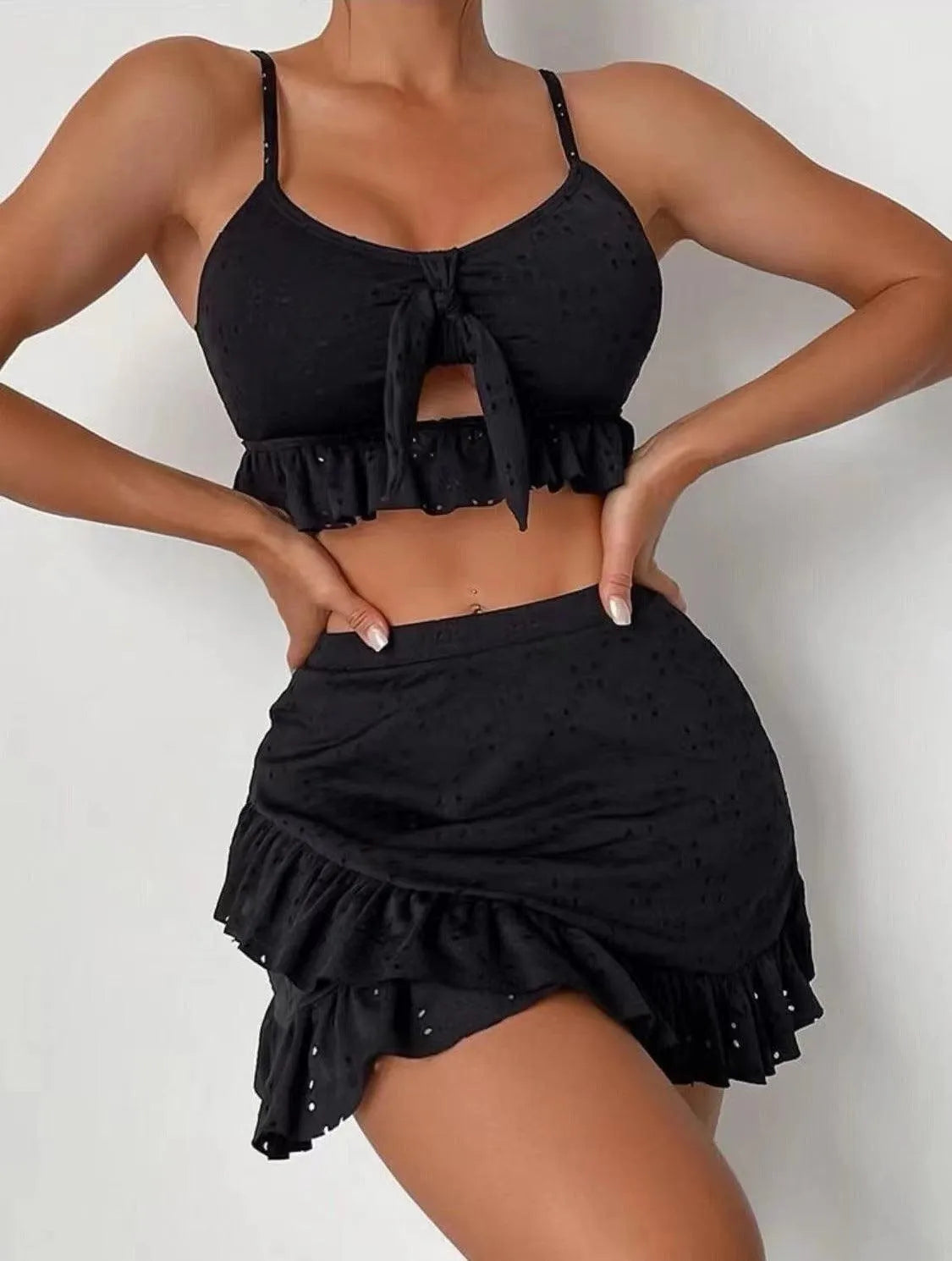 Women's Swim Set - Regine Collection - Ruffles, Polyester, Comfortable - Perfect for Spring and Summer - - DYAVOR®