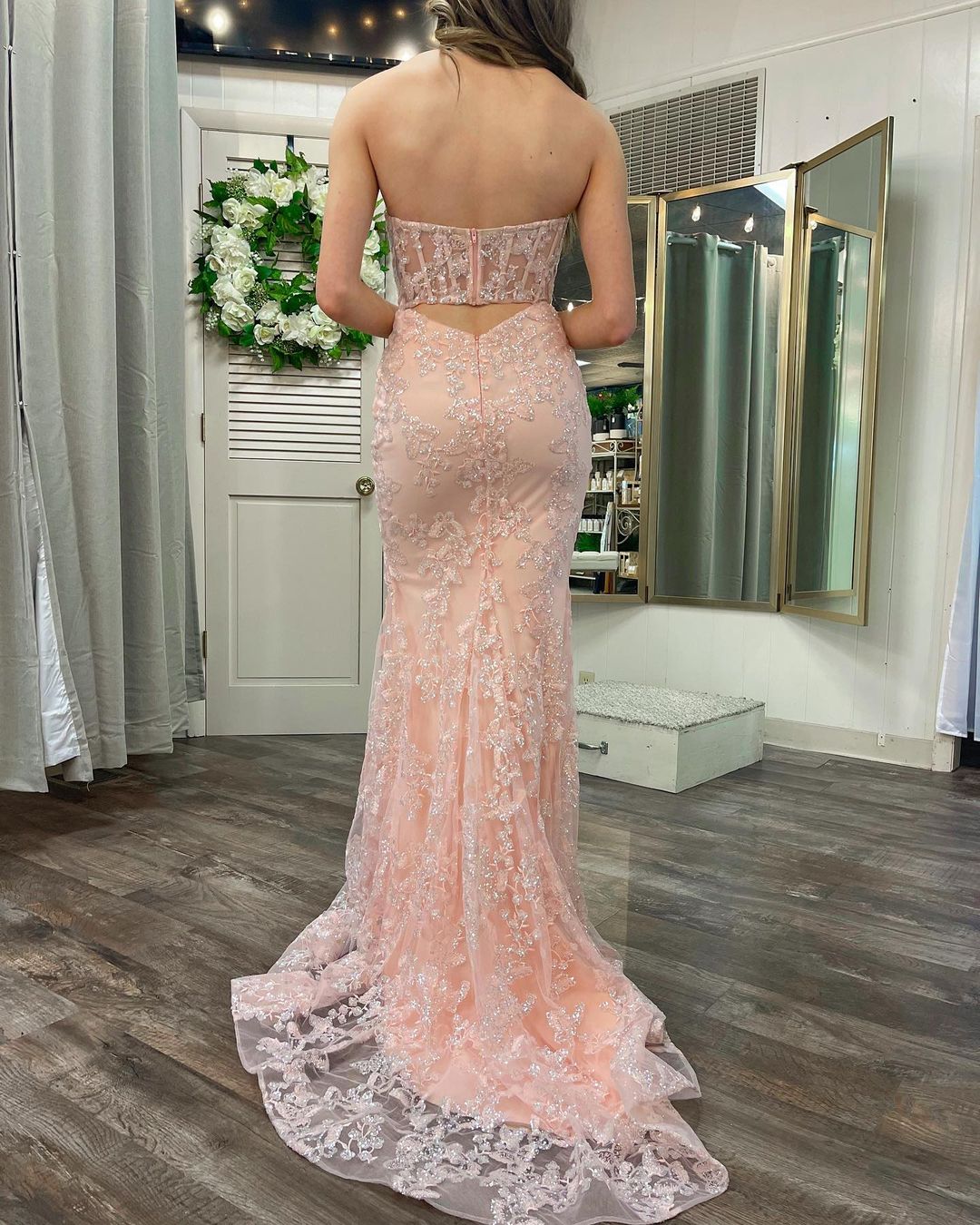 Michaela |Mermaid Sweetheart Sequined Lace Long Prom Dress - Prom Dress - DYAVOR®