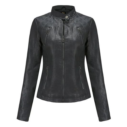 Adelija - stylish leather jacket -  - DYAVOR®