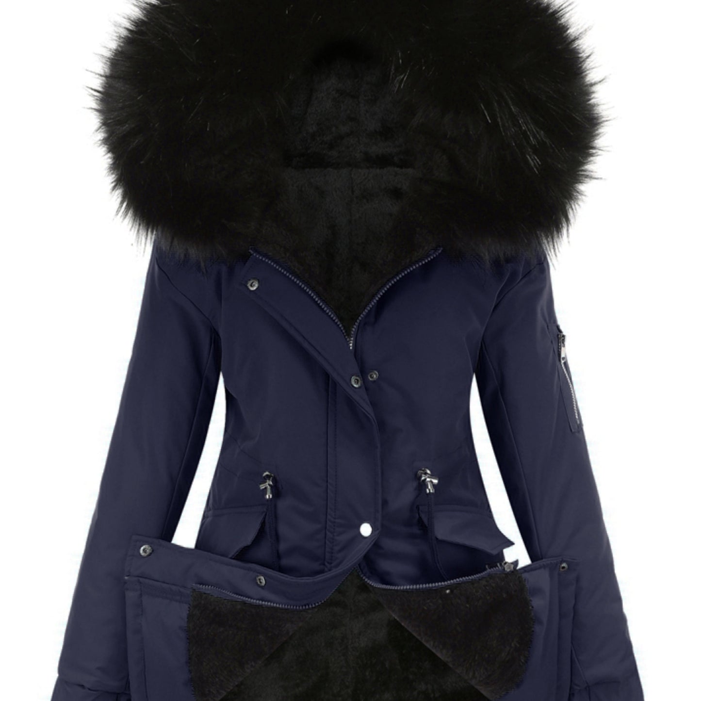 Nina | Zippered fuzzy hoodie parka jacket - 07/112024 1 - DYAVOR®