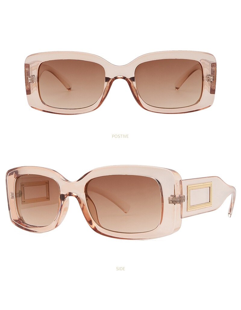 Elegant Women's Classic Black Retro Fashion Medium Square Sunglasses - Women Sunglasses - DYAVOR®