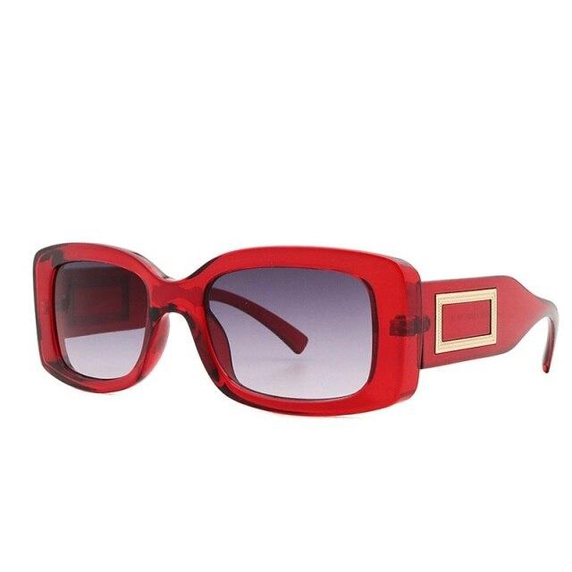 Elegant Women's Classic Black Retro Fashion Medium Square Sunglasses - Women Sunglasses - DYAVOR®