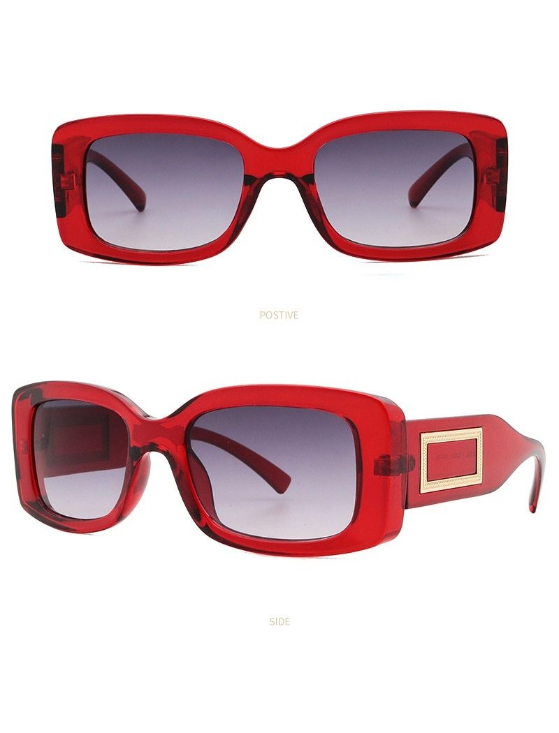 Elegant Women's Classic Black Retro Fashion Medium Square Sunglasses - Women Sunglasses - DYAVOR®