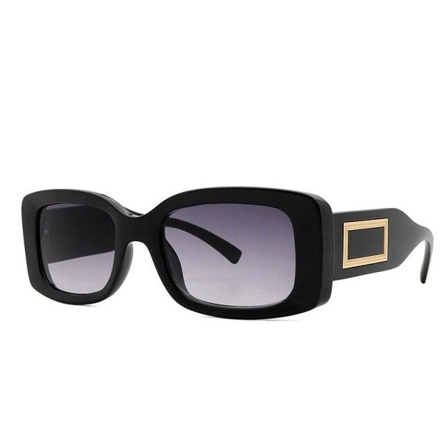 Elegant Women's Classic Black Retro Fashion Medium Square Sunglasses - Women Sunglasses - DYAVOR®