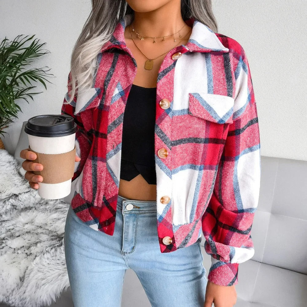 Checked ladies' summer jacket - Cheryl - 26/102024 1 - DYAVOR®