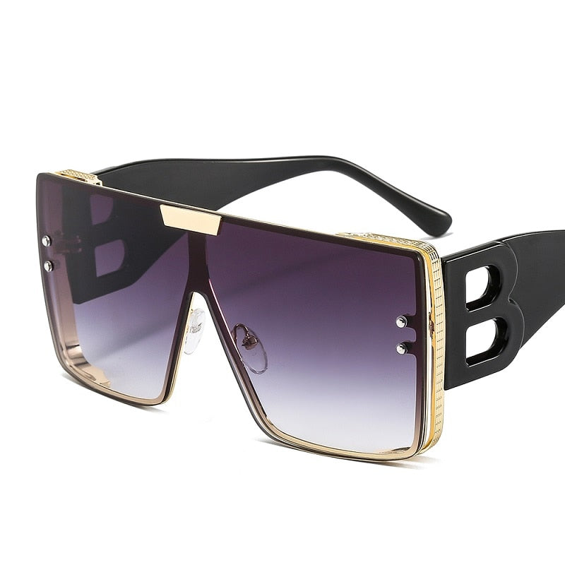 Women's Retro Fashion UV400 Large Frame Square Metal Sunglasses - Women Sunglasses - DYAVOR®