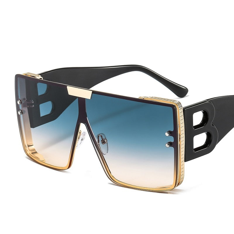 Women's Retro Fashion UV400 Large Frame Square Metal Sunglasses - Women Sunglasses - DYAVOR®