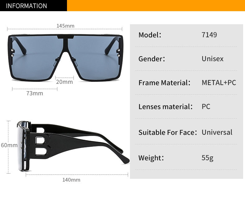 Women's Retro Fashion UV400 Large Frame Square Metal Sunglasses - Women Sunglasses - DYAVOR®