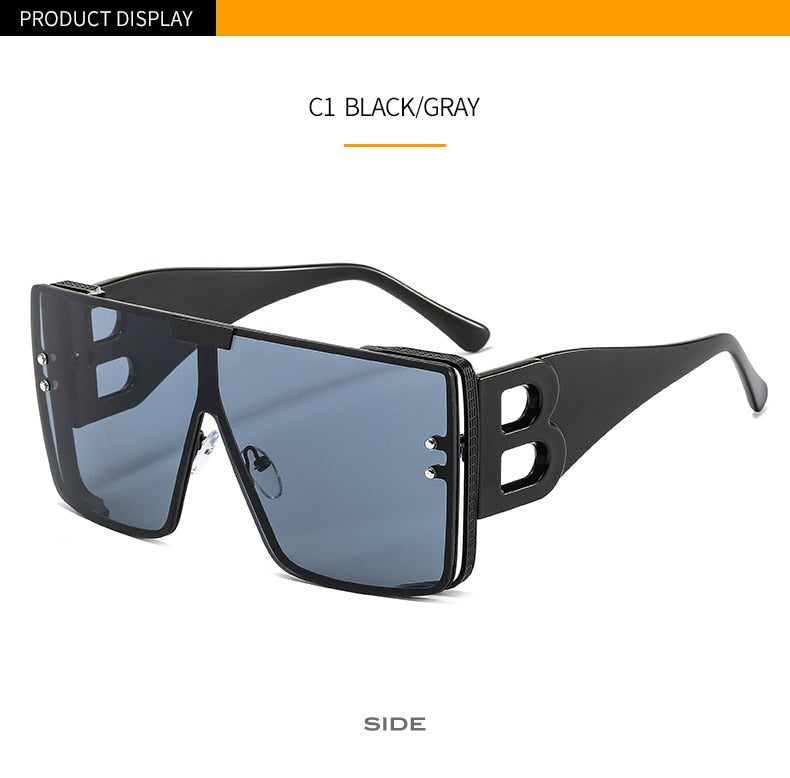 Women's Retro Fashion UV400 Large Frame Square Metal Sunglasses - Women Sunglasses - DYAVOR®