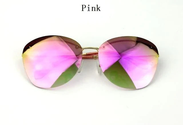Fashion Vintage Rimless Designer Sunglasses with Coating for Women - Women Sunglasses - DYAVOR®