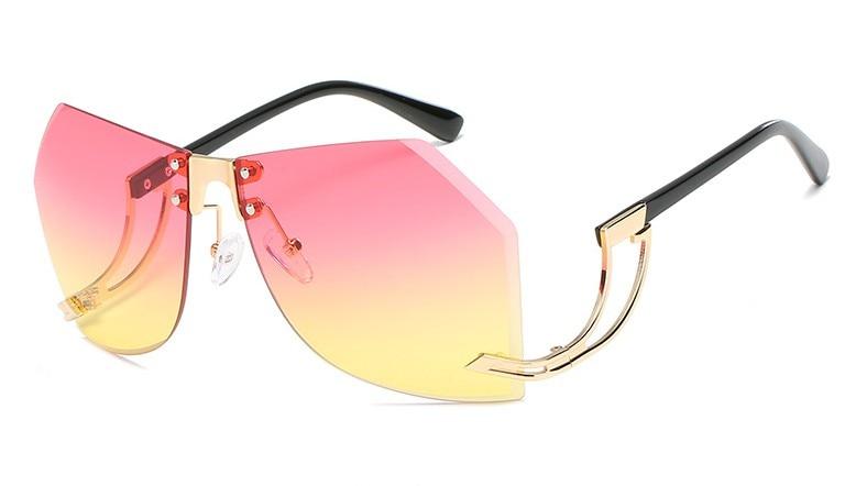 Fashion Women's 32g Alloy Gradient Irregular Frameless Sunglasses - Women Sunglasses - DYAVOR®