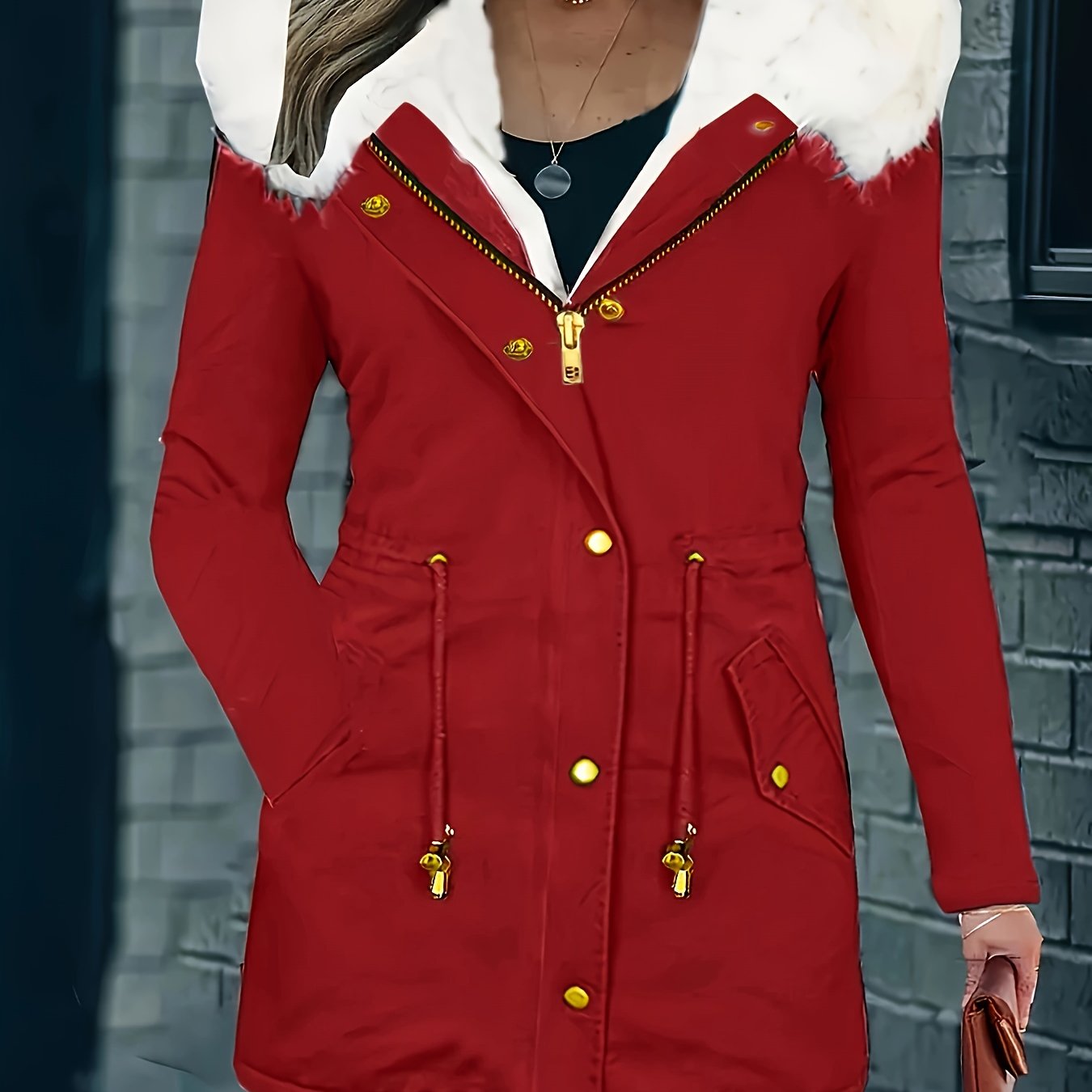 Lotte | Casual jacket with hood and faux fur - 07/112024 1 - DYAVOR®