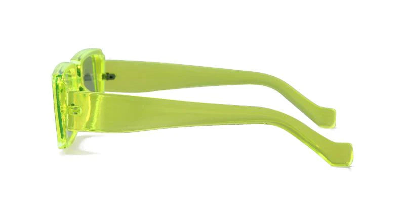 Female Trendy Black Rectangle Thick Frame Fashion Sunglasses - Women Sunglasses - DYAVOR®