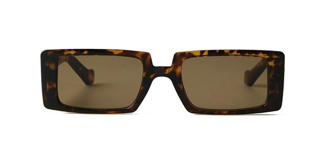 Female Trendy Black Rectangle Thick Frame Fashion Sunglasses - Women Sunglasses - DYAVOR®