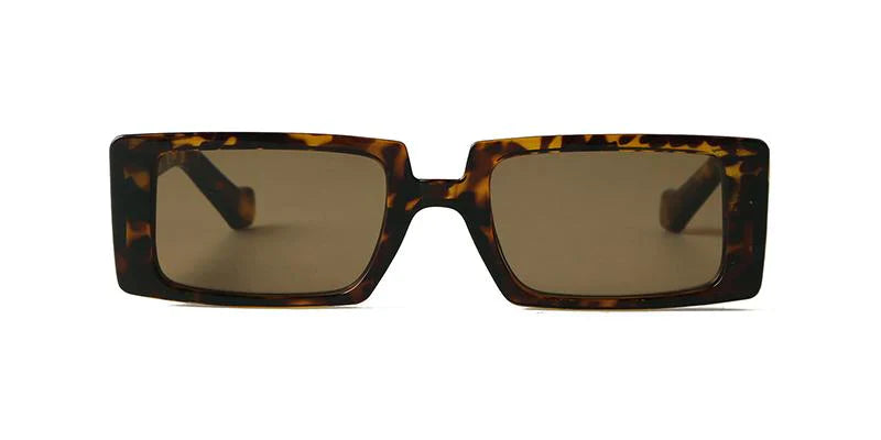 Female Trendy Black Rectangle Thick Frame Fashion Sunglasses - Women Sunglasses - DYAVOR®