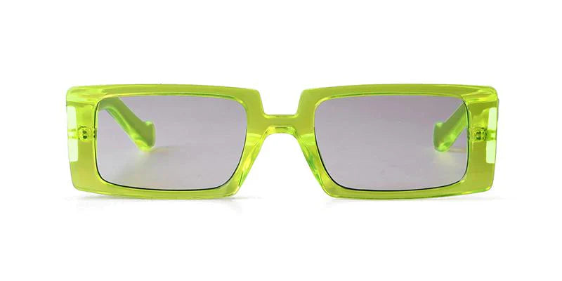 Female Trendy Black Rectangle Thick Frame Fashion Sunglasses - Women Sunglasses - DYAVOR®