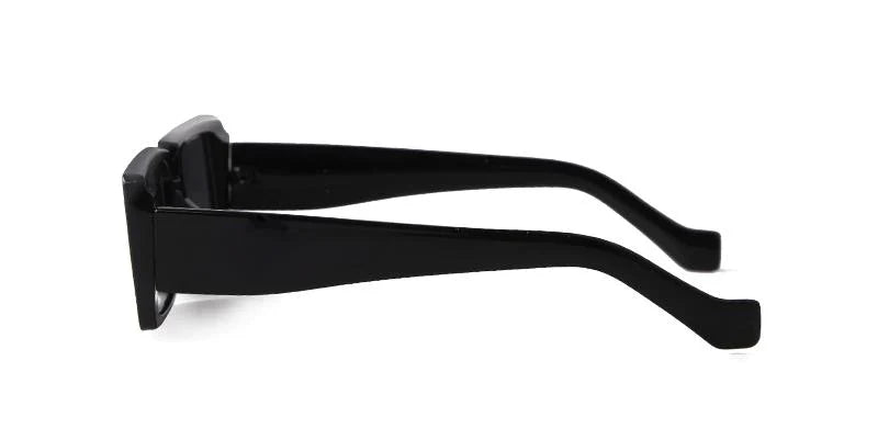Female Trendy Black Rectangle Thick Frame Fashion Sunglasses - Women Sunglasses - DYAVOR®