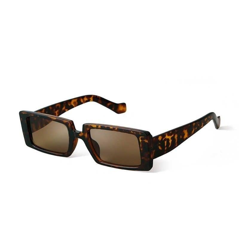 Female Trendy Black Rectangle Thick Frame Fashion Sunglasses - Women Sunglasses - DYAVOR®