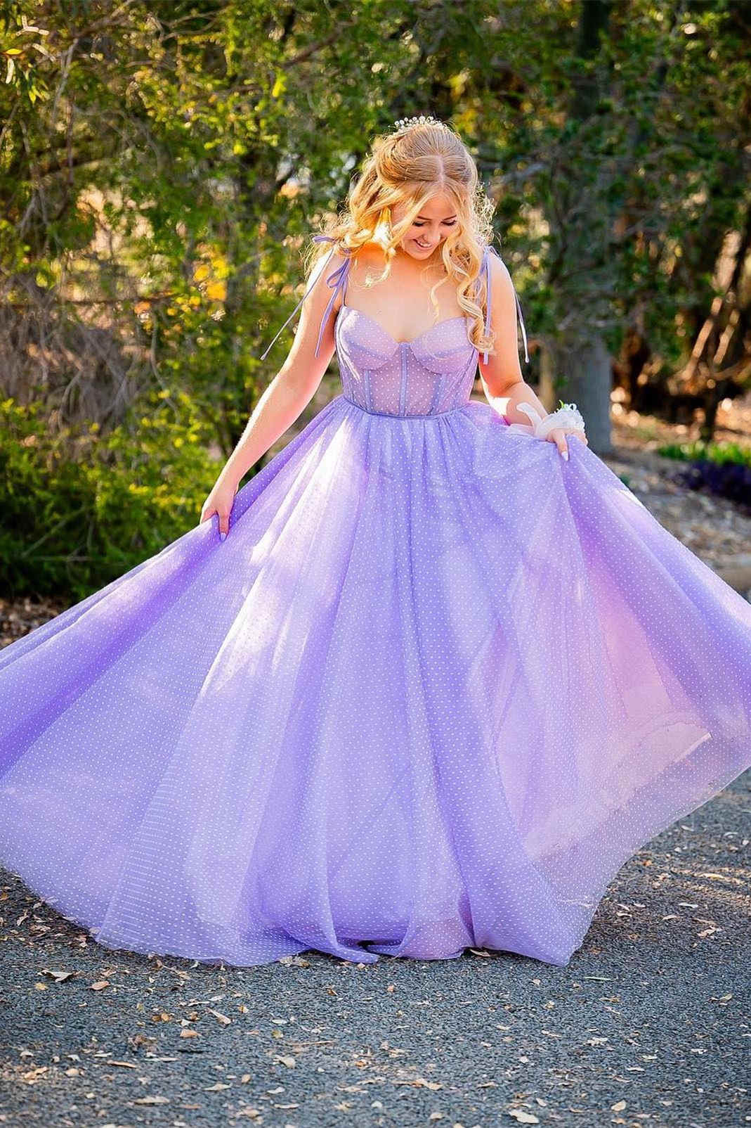 Skyler |A-line Sweetheart Dot Tulle Prom Dress - Prom Dress - DYAVOR®