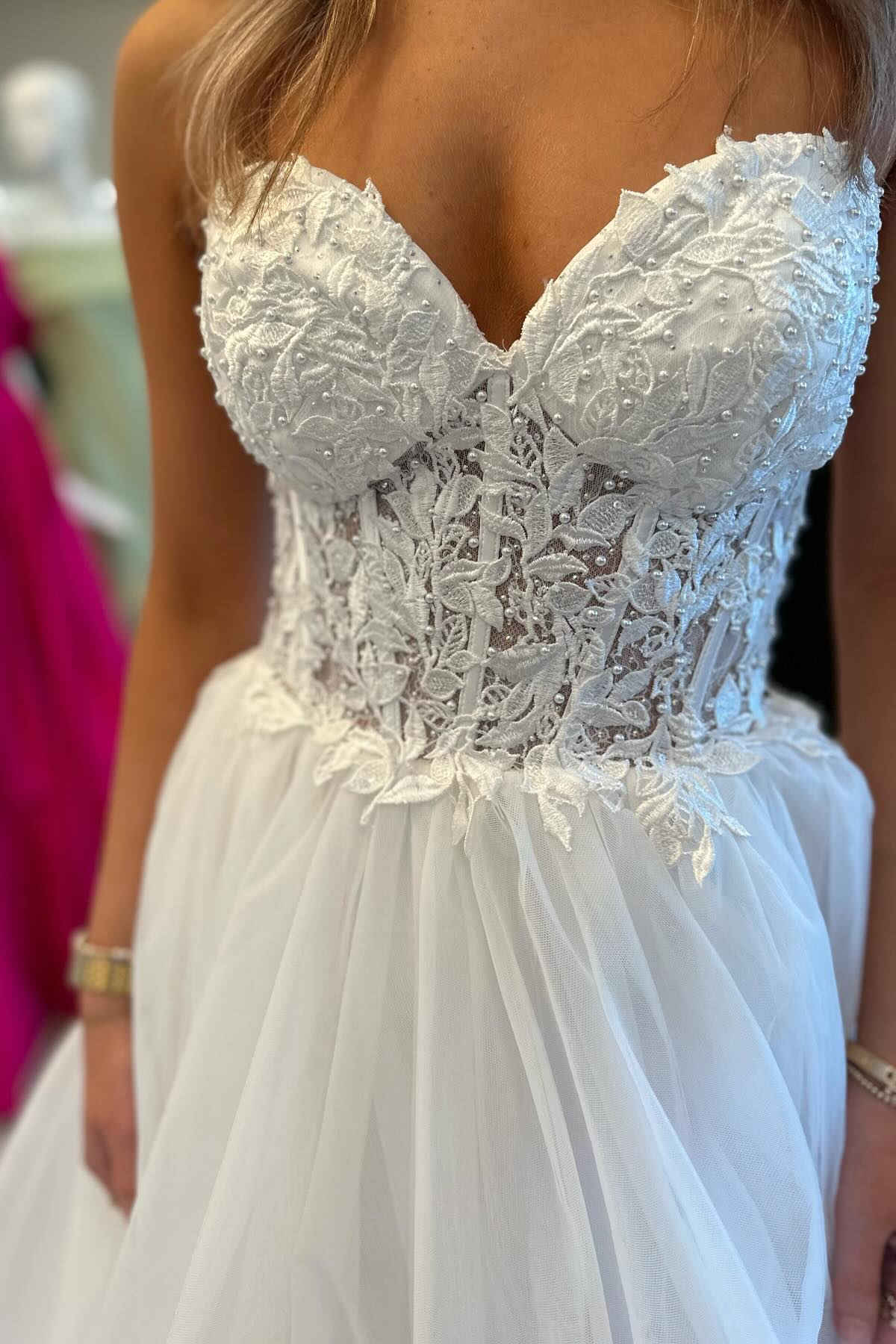 Romy | Red Tulle Appliques Sweetheart Ruffle Long Prom Dress - Prom Dress - DYAVOR®