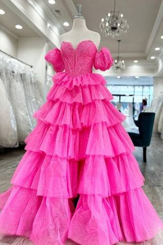 Sexy Sweetheart Black A-Line Lace Layered Dress with Slit - Prom Dresses - DYAVOR®