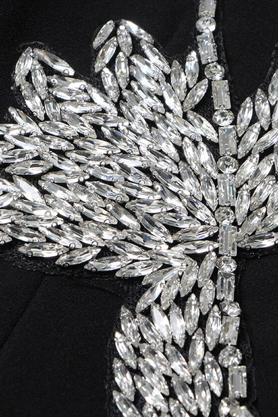 Graceful Lapel Long Sleeve Cinched Waist Floral Crystal Party Blazer - Blazers - DYAVOR®