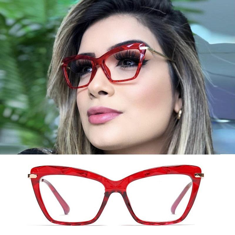 High Quality Geometric Element Frame Red Cat Glasses for Women - Women Sunglasses - DYAVOR®