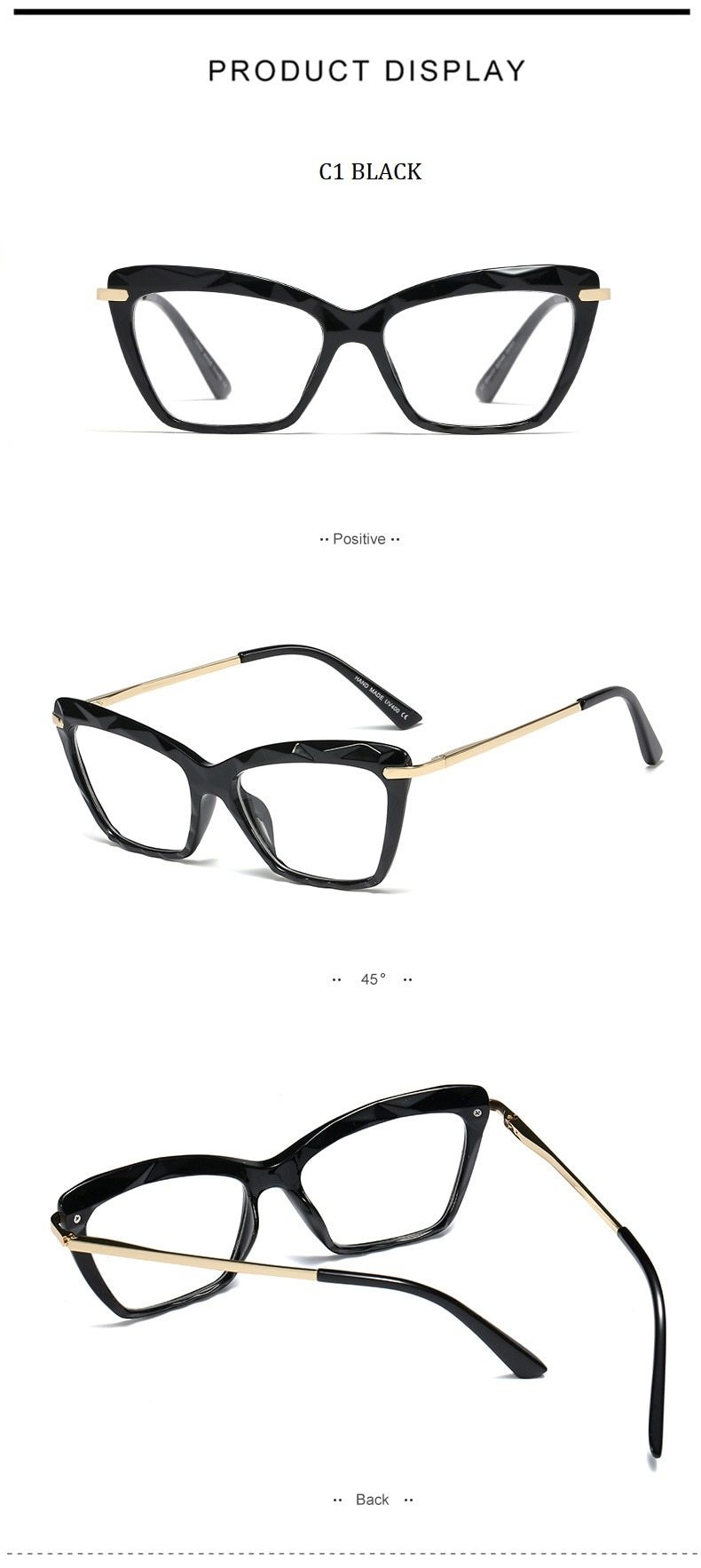 High Quality Geometric Element Frame Red Cat Glasses for Women - Women Sunglasses - DYAVOR®