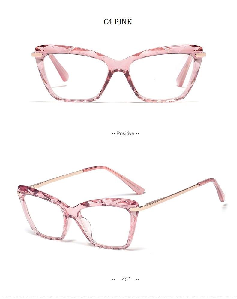 High Quality Geometric Element Frame Red Cat Glasses for Women - Women Sunglasses - DYAVOR®