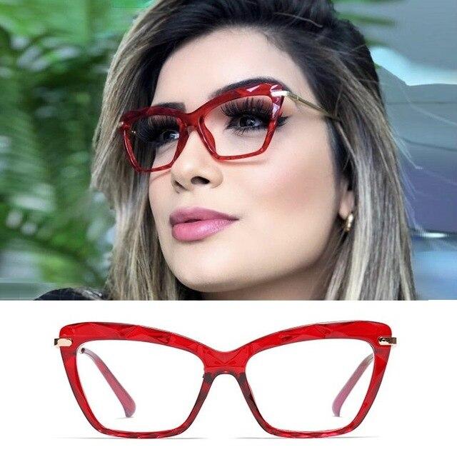 High Quality Geometric Element Frame Red Cat Glasses for Women - Women Sunglasses - DYAVOR®