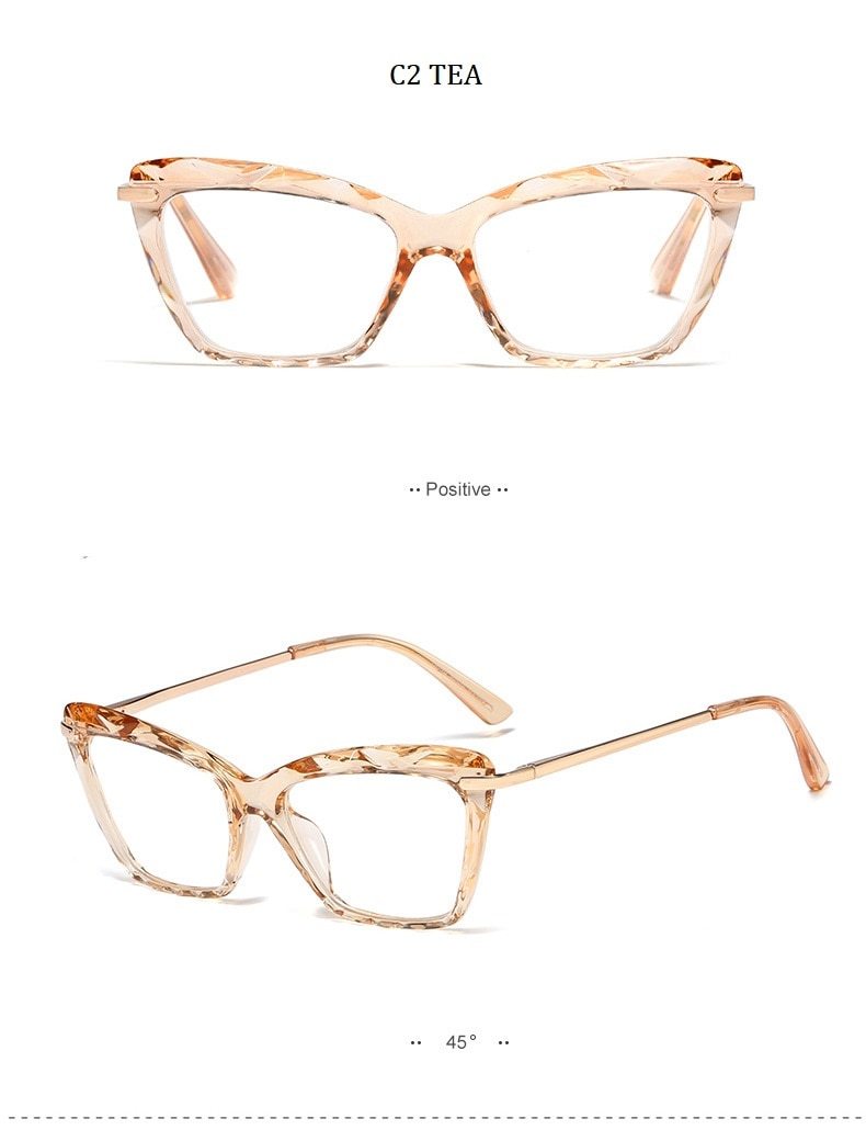 High Quality Geometric Element Frame Red Cat Glasses for Women - Women Sunglasses - DYAVOR®