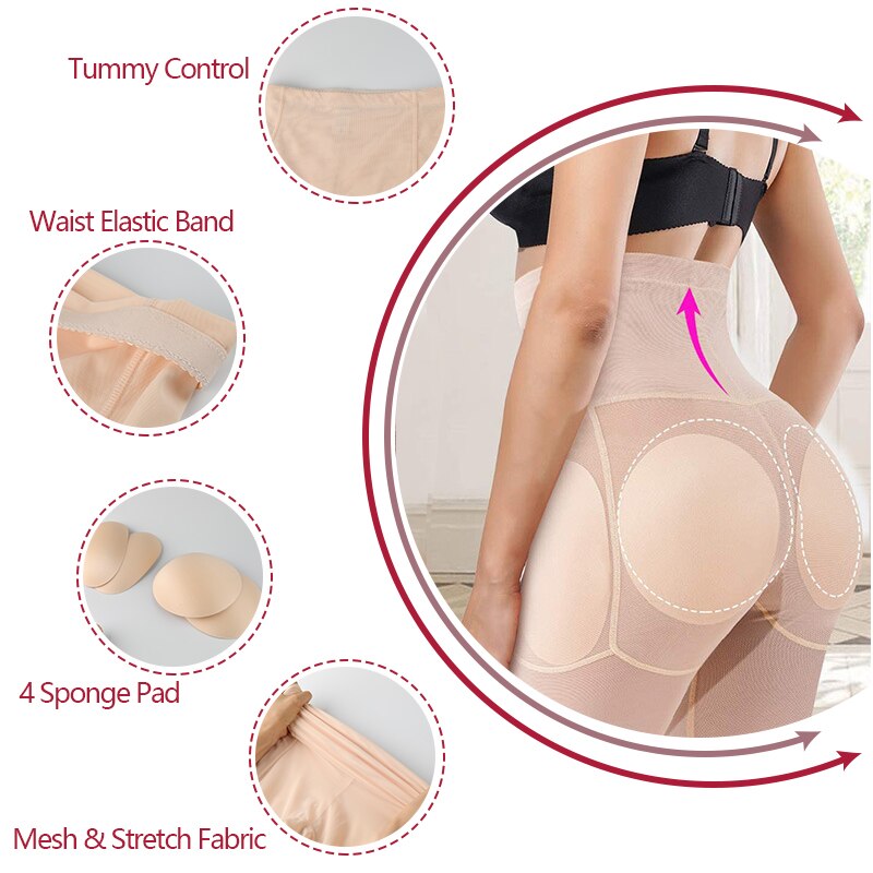 Women's High Waist Butt Lifter Hip Enhancer Tummy Contol Padded Panties - Slimmers - DYAVOR®