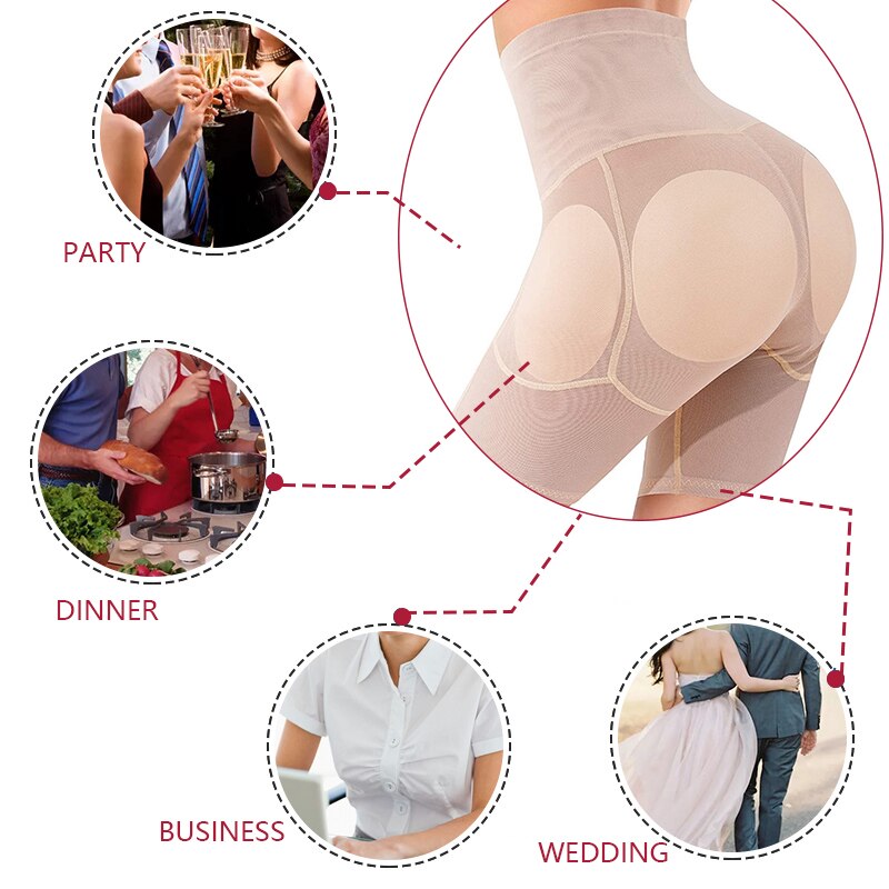 Women's High Waist Butt Lifter Hip Enhancer Tummy Contol Padded Panties - Slimmers - DYAVOR®